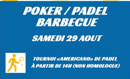 Padel / Poker à Esprit Padel le 29 août