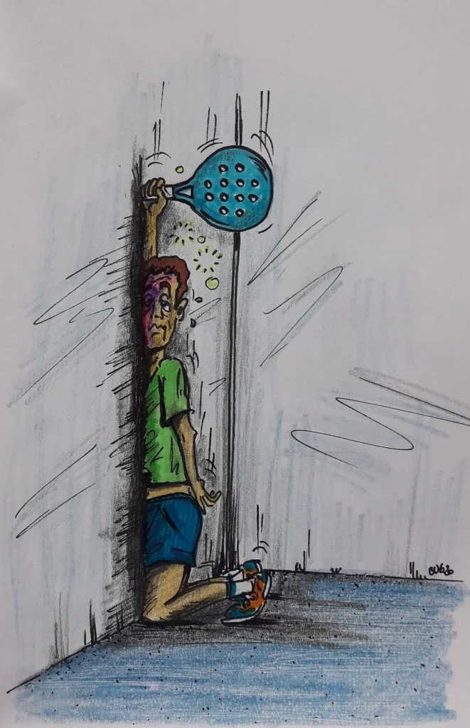 fatigue vitre accident padel humour | Padel Magazine fatigue vitre accident padel humour