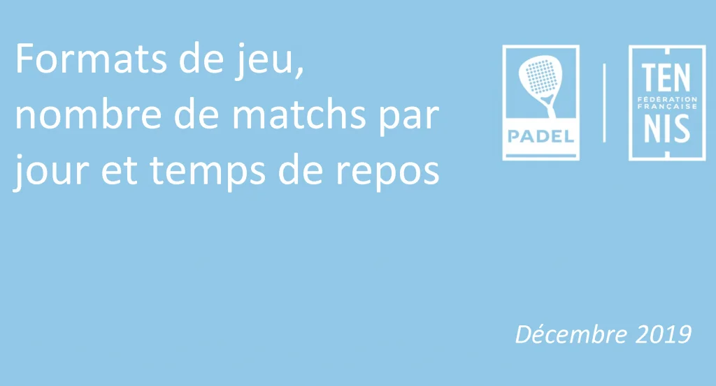 game formats number of rest matches padel