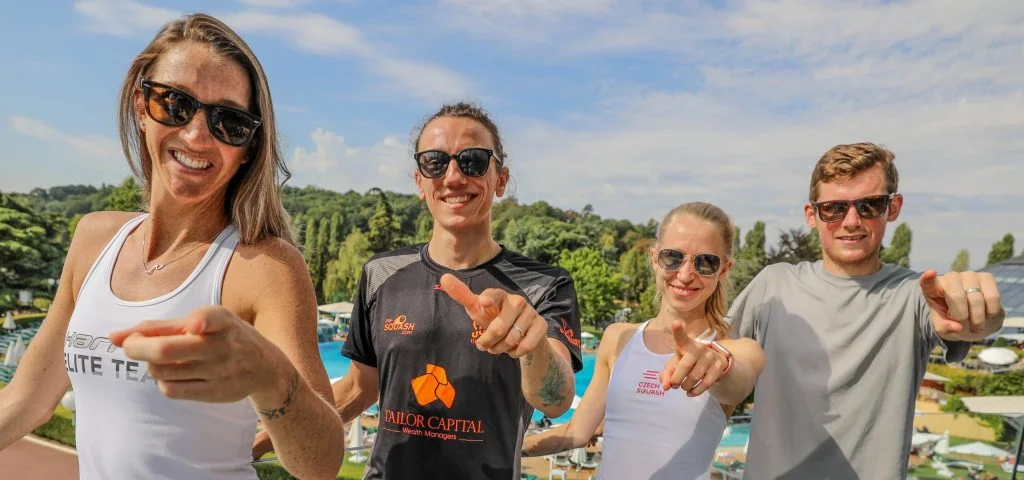 joueurs squash mondial DANA LOBBAN, GREG LOBBAN, ANNA SERME, LUCAS SERME pyramides | Padel Magazine