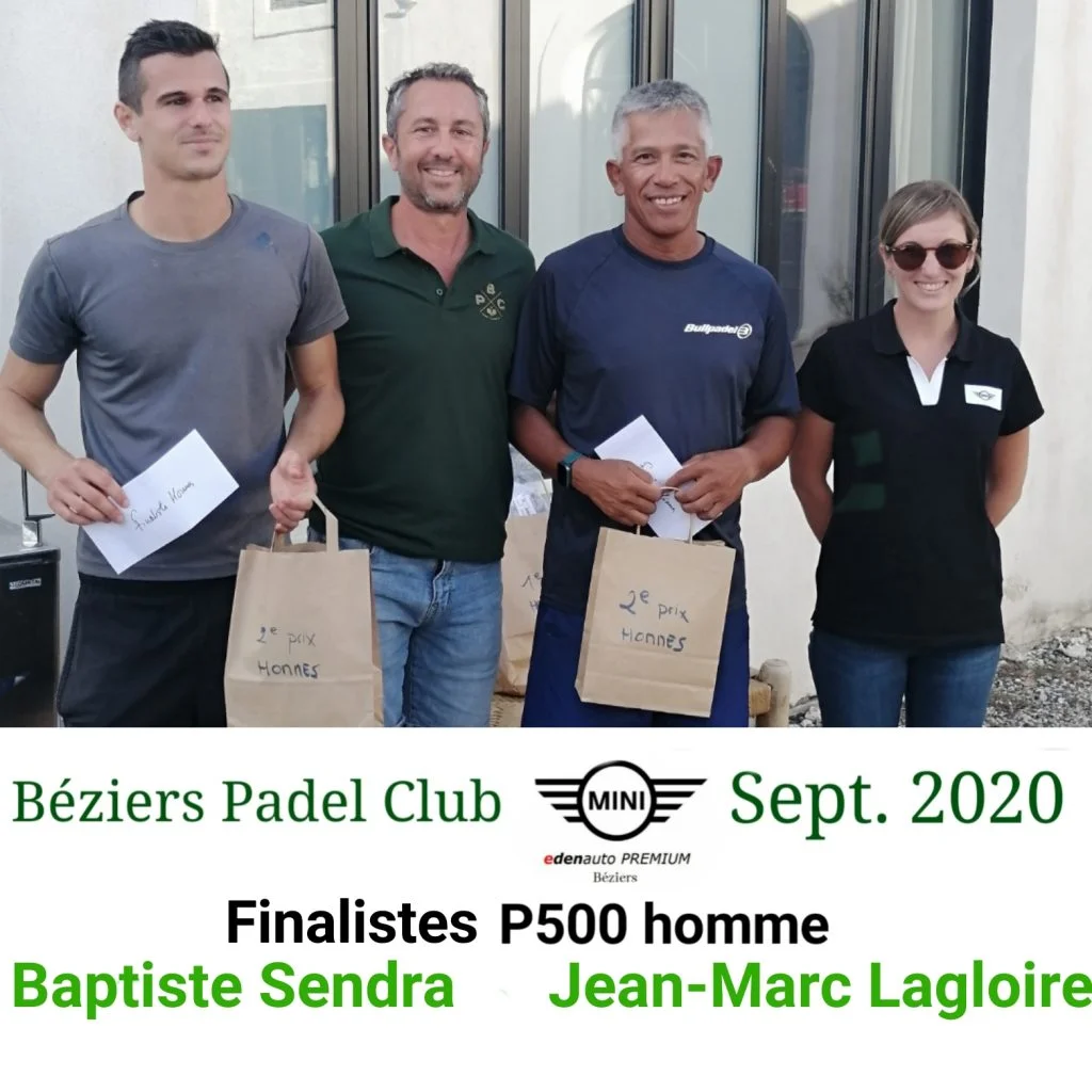 Open Mini P500 Béziers Finalistes H | Padel Magazine