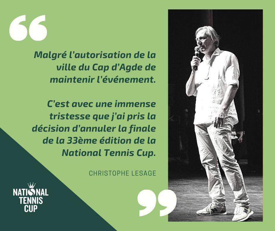 National Tennis Cup in Cap d'Agde: canceled