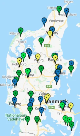 carte danemark courts de padel