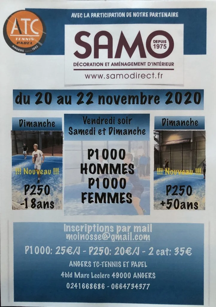 P1000 dames et messieurs angers tournois