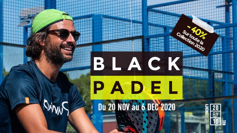 黑色 Padel 二十乘十