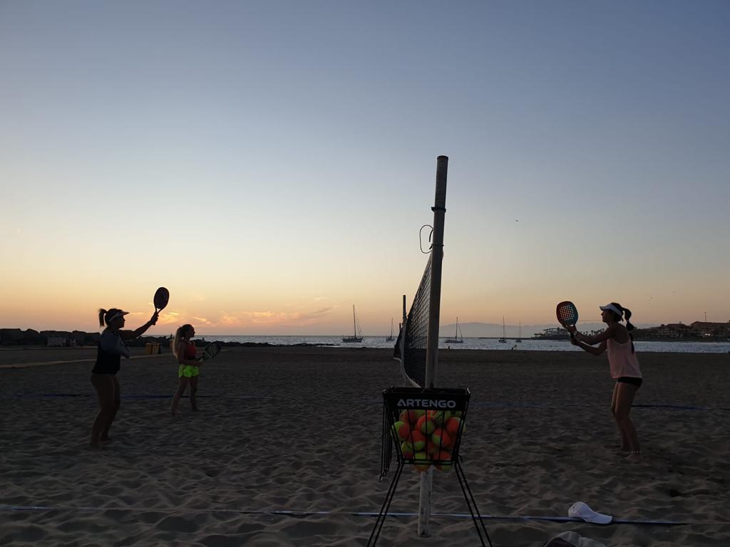 beach tennis tenerife tramonto