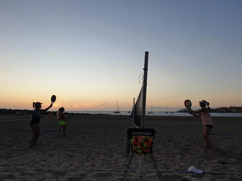 beach tennis tenerife couché de soleil