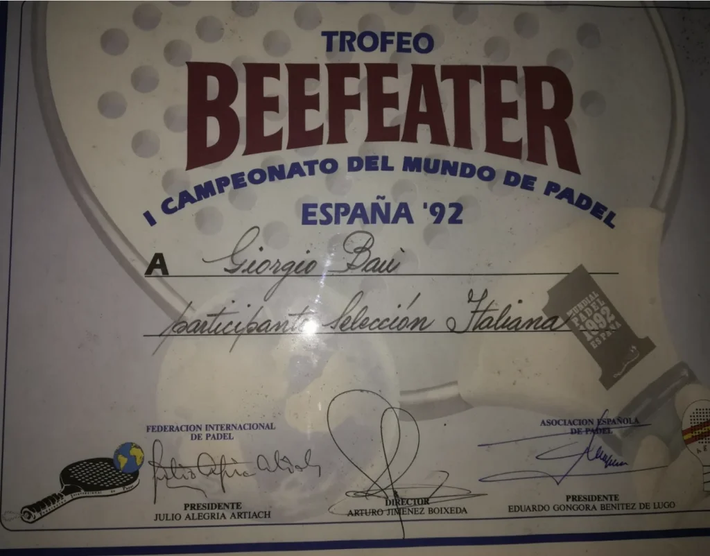 ATTESTATION Fédération international de padel 1992