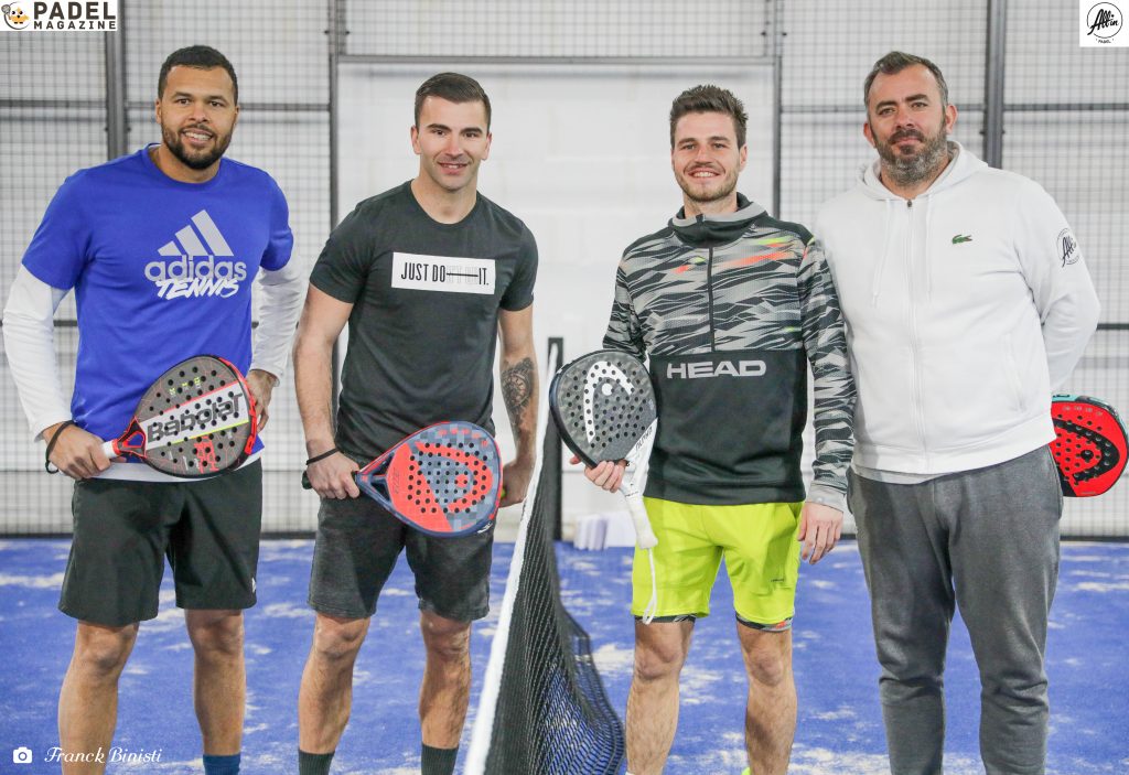 ツォンガ・ロペス・ベルジェロン・アショーネ 4選手全員参加 padel 展示会