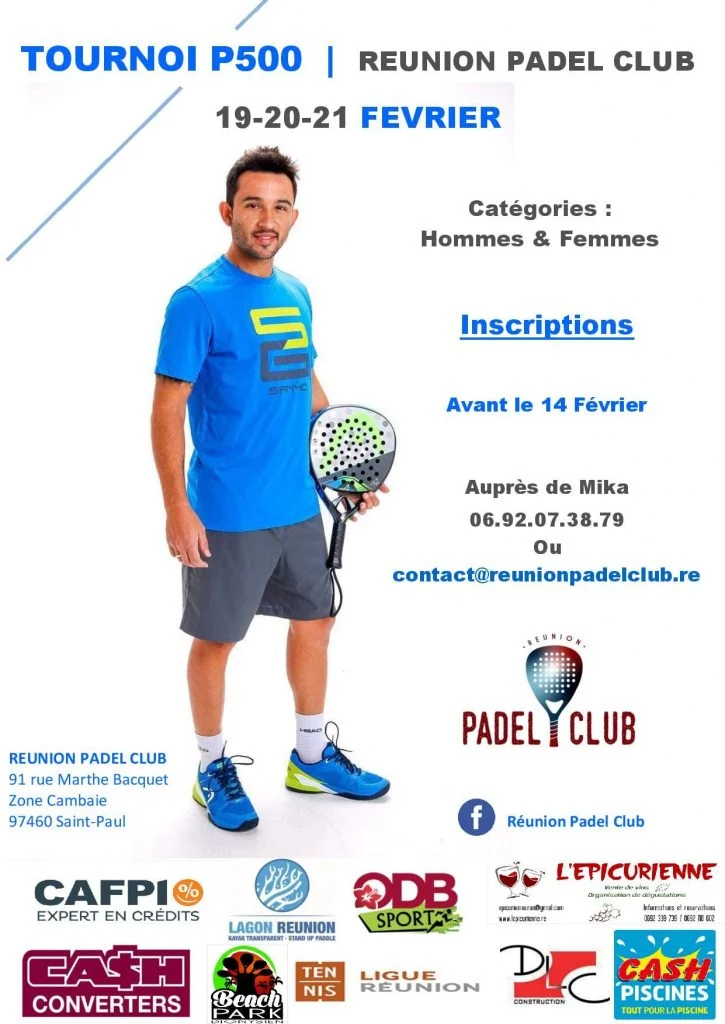 Réunion Padel Club tournois de padel