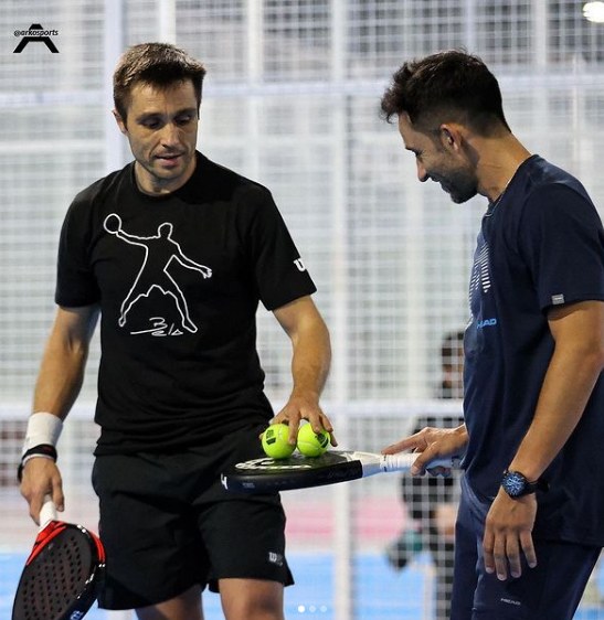 Sanyo gutierrez Fernando Belasteguin primer entrenament en wpt