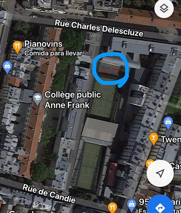 projet création court de padel paris candie vue aérienne