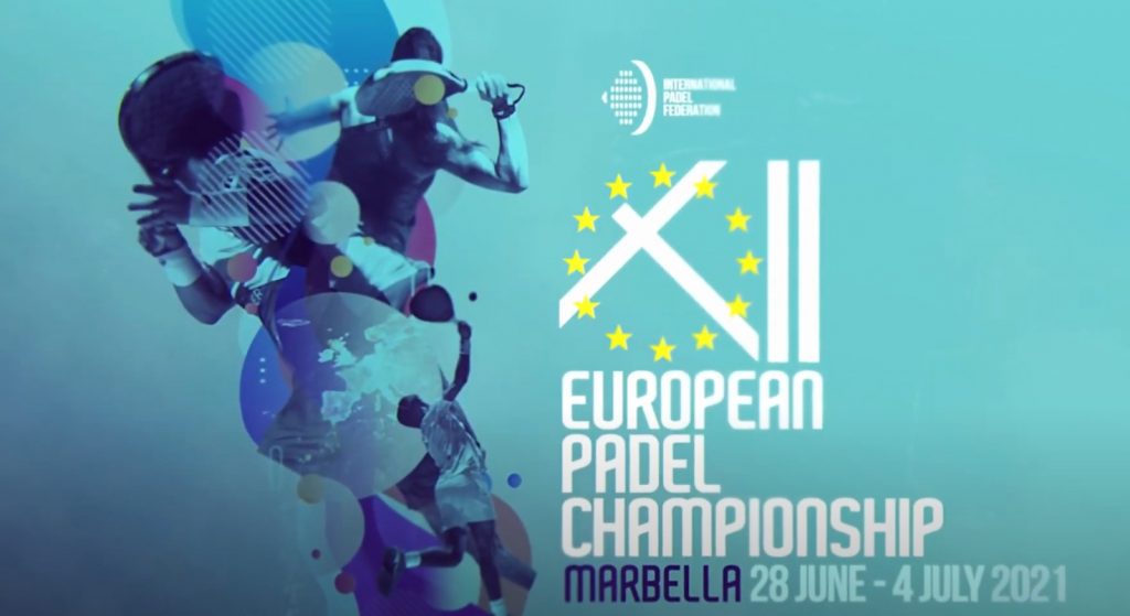 logo bleu 12e championnats d'Europe de Padel à Marbella