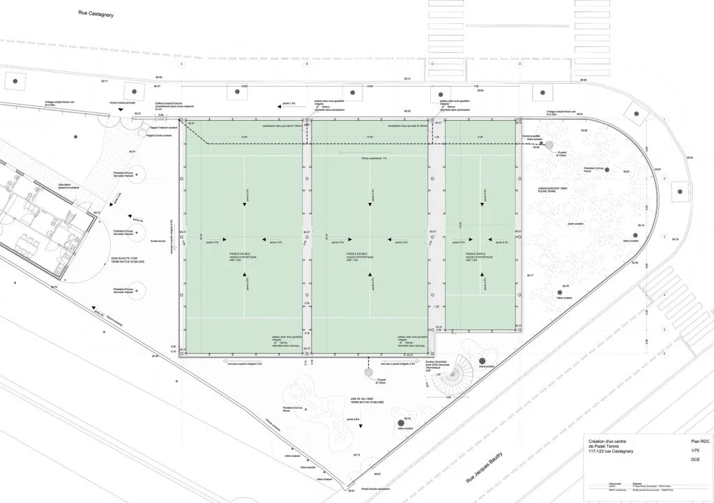 Castagnary padel Paris situation