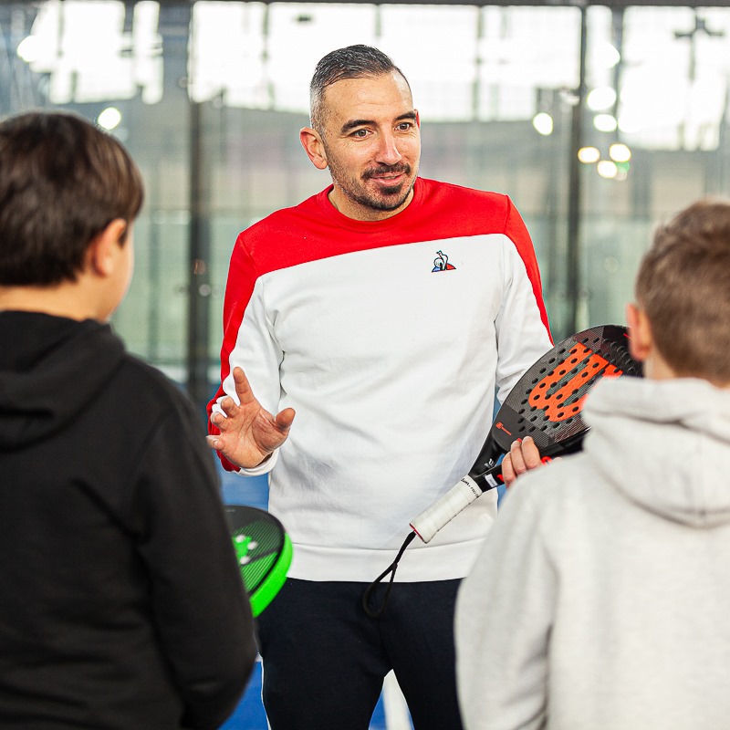 Simon boissé padel shot teaching