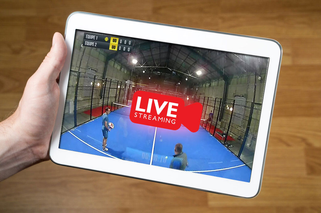 Broadcast your courts live at the club house!