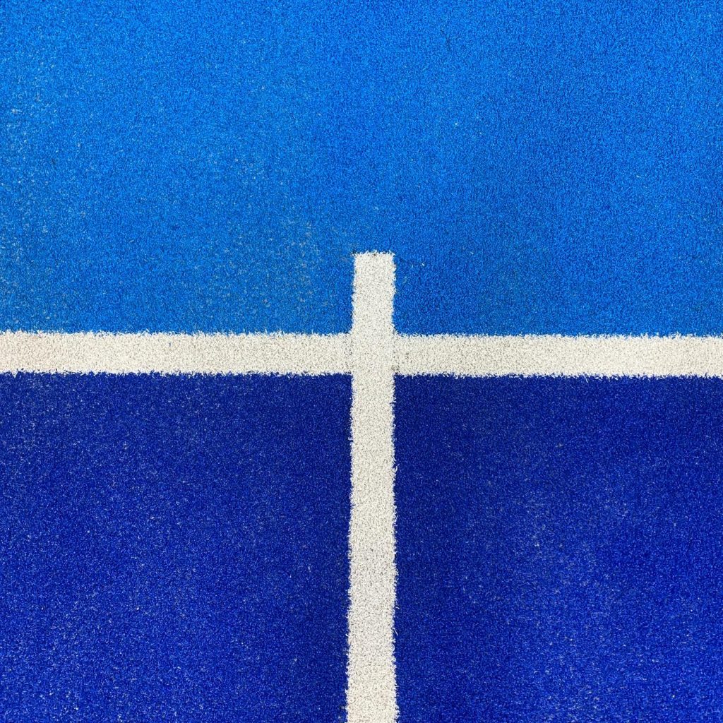 2-väri kentän sininen matto