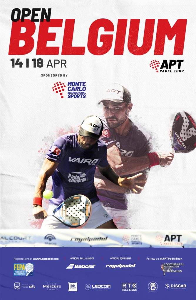 Belgisk öppen affisch APT Padel Tour