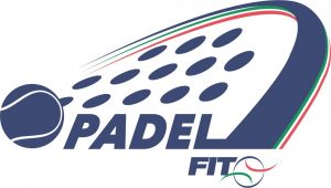 Logo Blanc et bleu padel federation italie