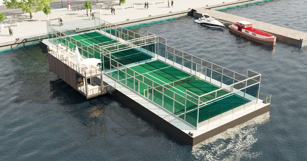 Sweden: courts of padel floating!
