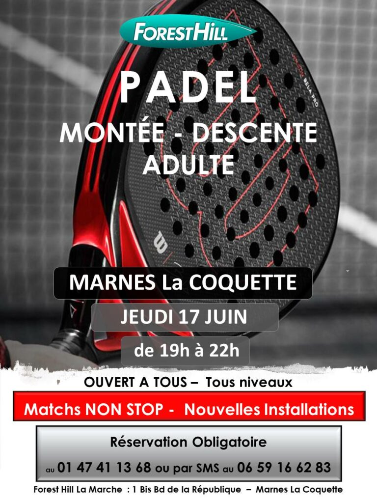 W dół w górę Padel La marche