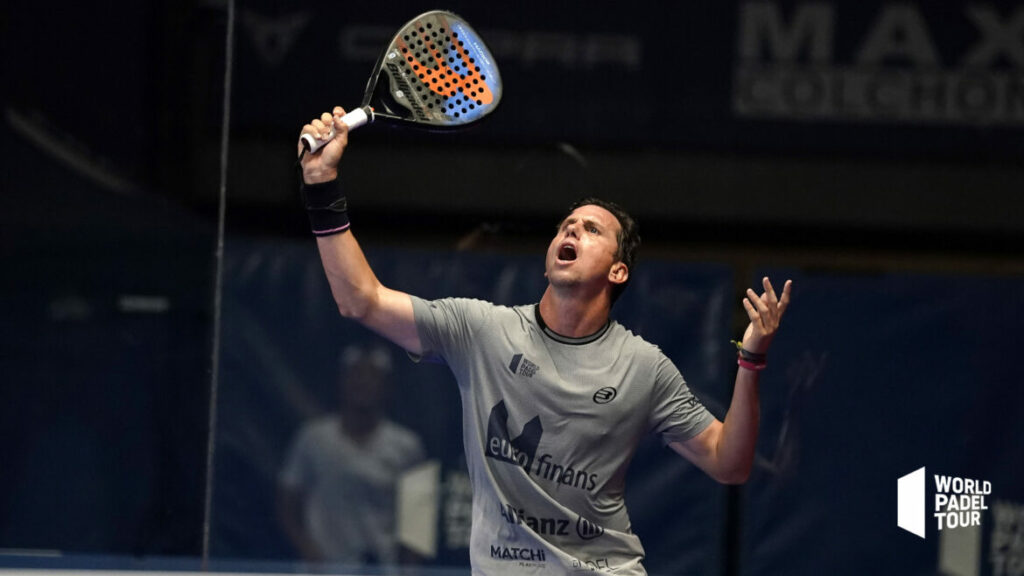 Paquito Navarro koniec gestu rakiety Bullpadel Włamać się do 02 Santandera 2021