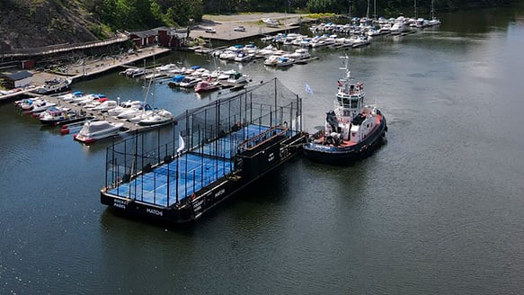 drone padel flottant suède