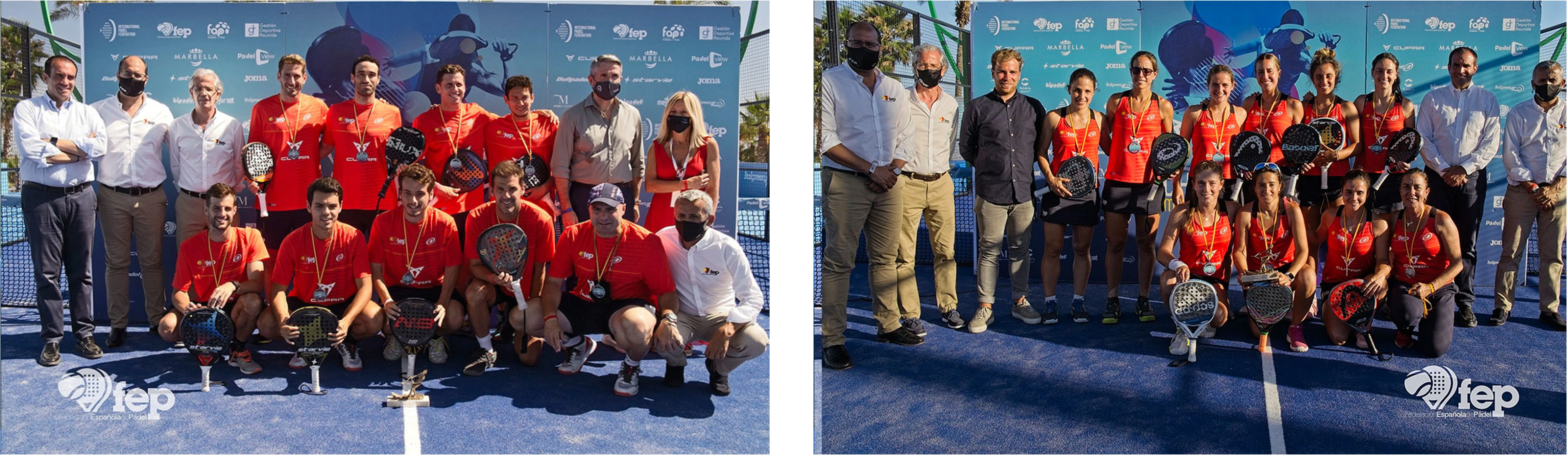 Équipes Espagne 12e Championnats d'Europe Marbella