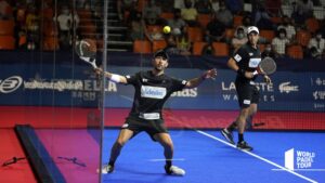 Sanyo Gutierrez retour de vitre en 1/4 de finale valencia open