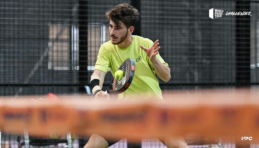 Thomas Leygue backhand volley WPT Calanda Challenger 2021