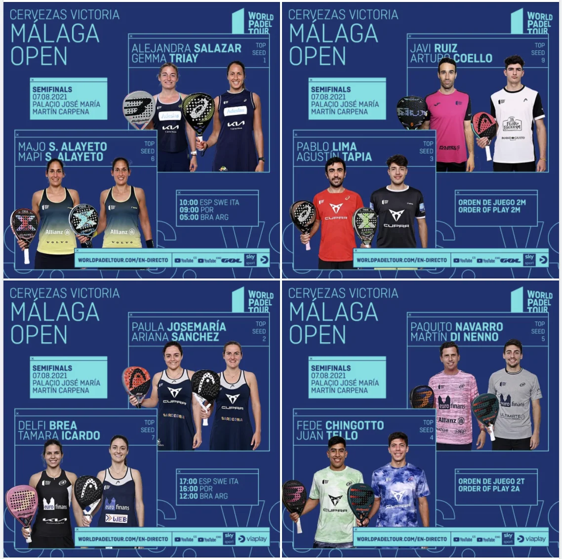 Live : demi-finale World Padel Tour Malaga 2021