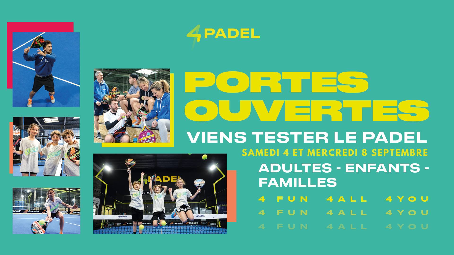 Open Days at 4Padel from Colomiers-Toulouse