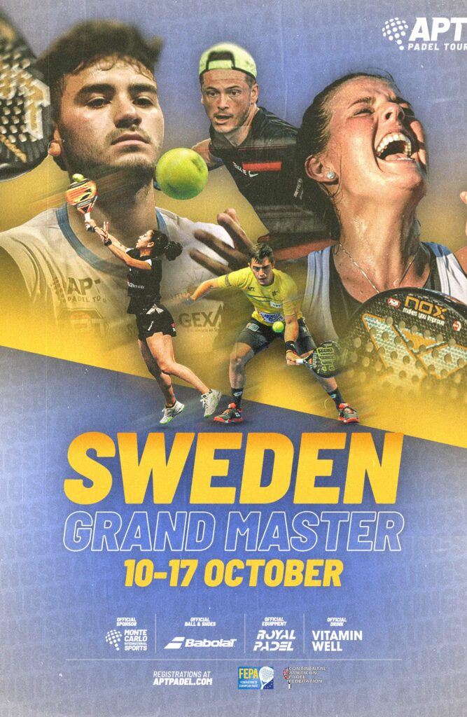 Sverige APT plakat Padel Grand Master Sweden Tour 2021 Padel