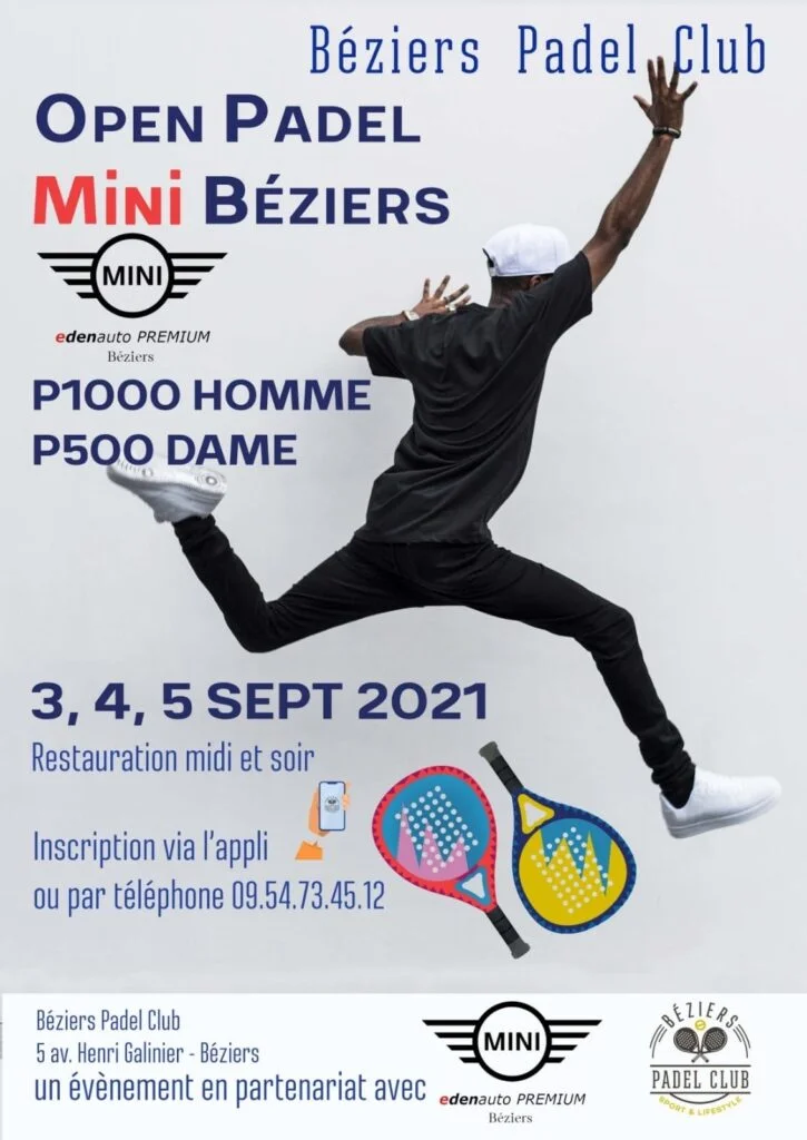 Open MINI Béziers Narbonne Carcassonne padel