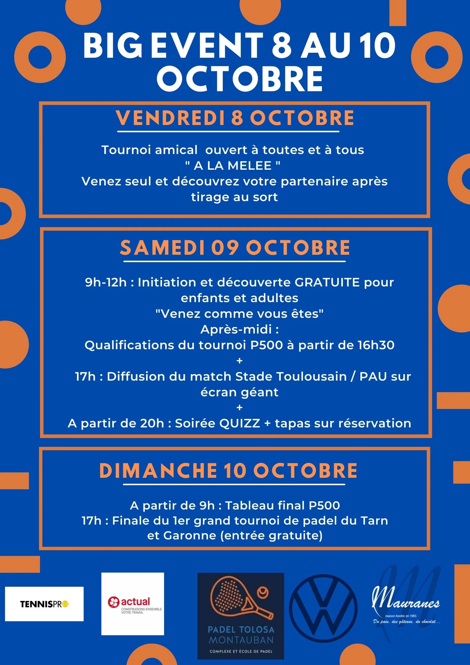 Affiche weekend inauguration padel tolosa | Padel Magazine Affiche weekend inauguration padel tolosa