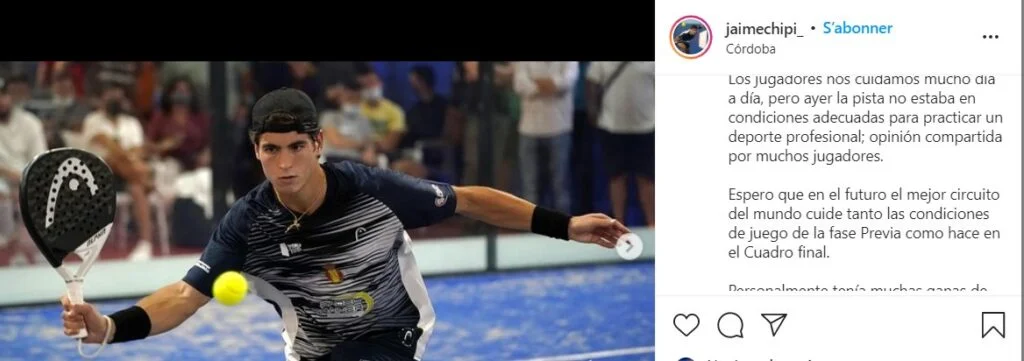 Jaime Munoz screenshot wpt cordoba instagram