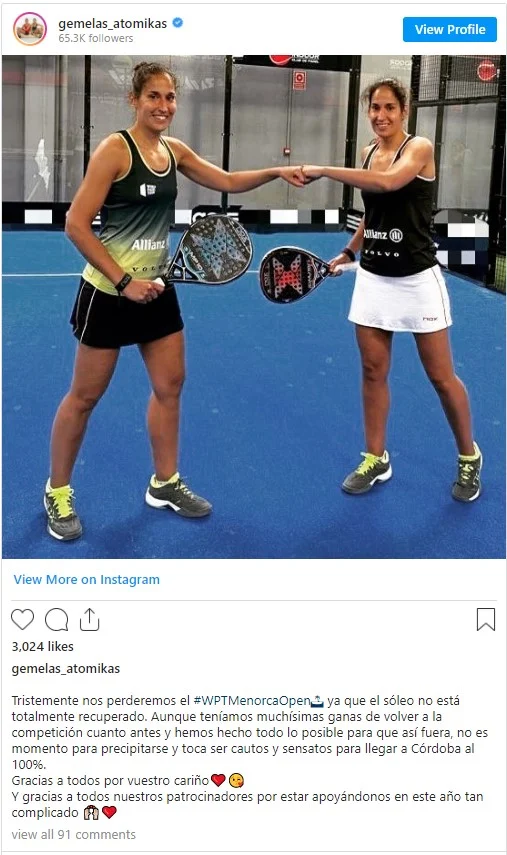 Majo sanchez Alayeto instagram forfait