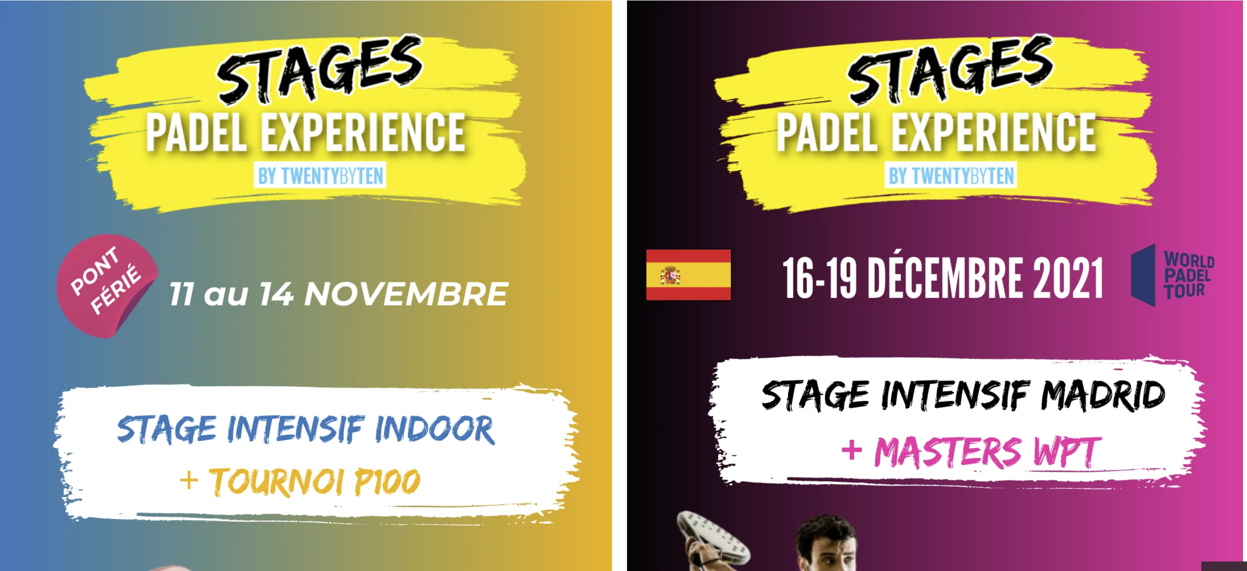 Padel Experiência: 2 estágios padel em Lyon e Madrid