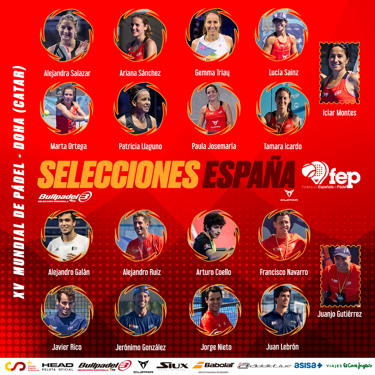 llista de jugadors espanyols del món padel Katar