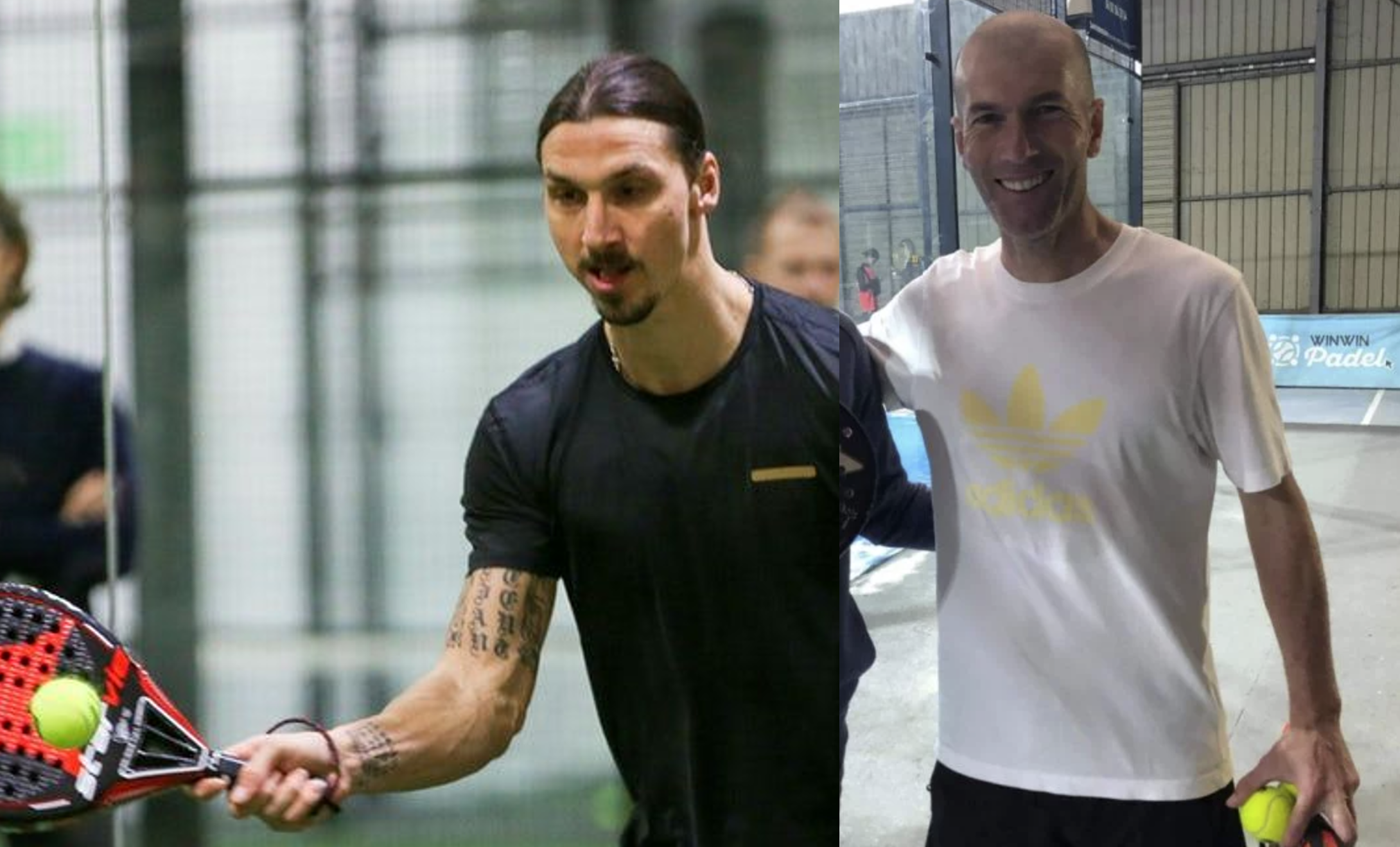 Zlatan och Zizou associerade på en domstol i padel ?