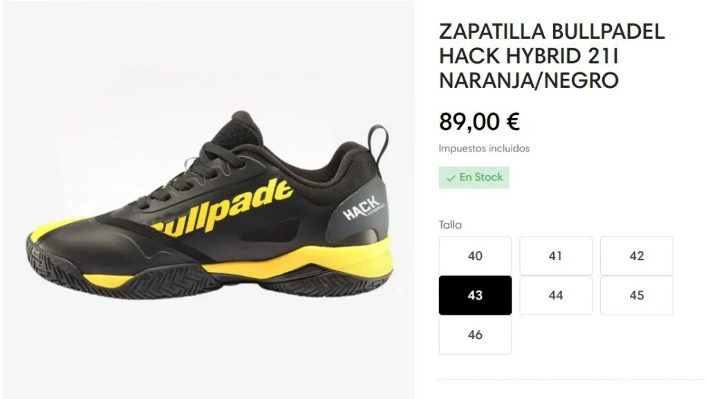 Chaussure Bullpadel Hack Hybrid 211