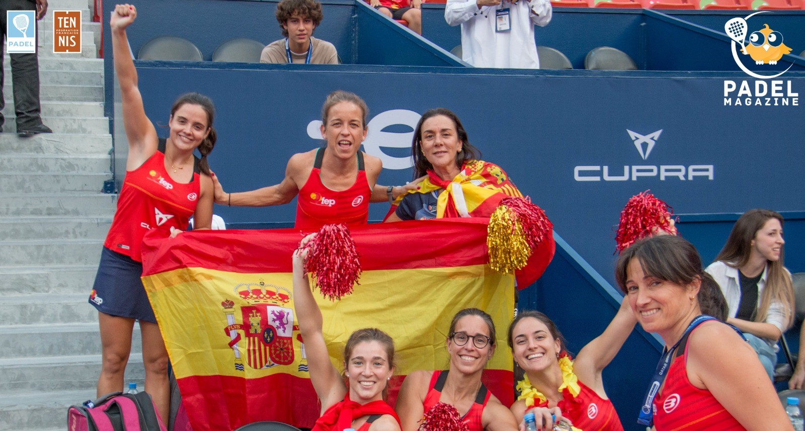 Hiszpania flagi radości trybuny katar świat 2020