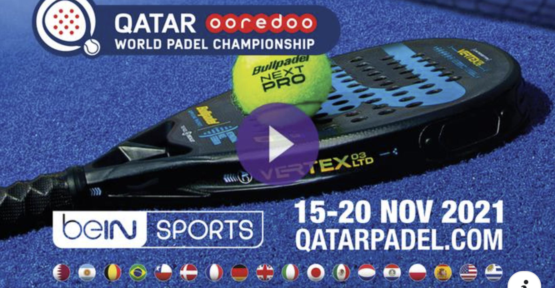 Official: BeIn Media Group acquires the exclusive rights to the 15th world padel