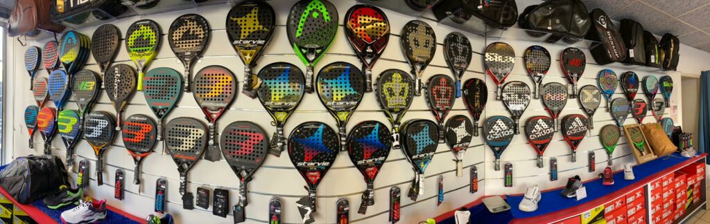 French Padel Shop Pau wall rackets