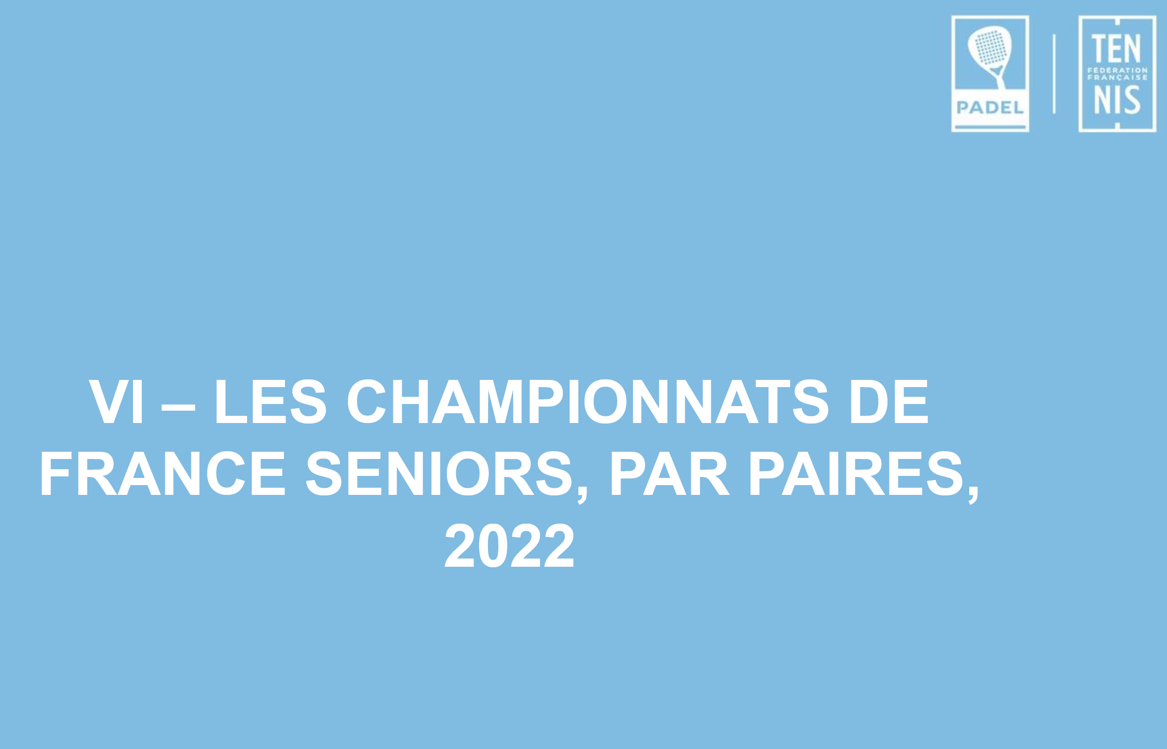 2022年のフランスシニアチャンピオンシップはP3000になります