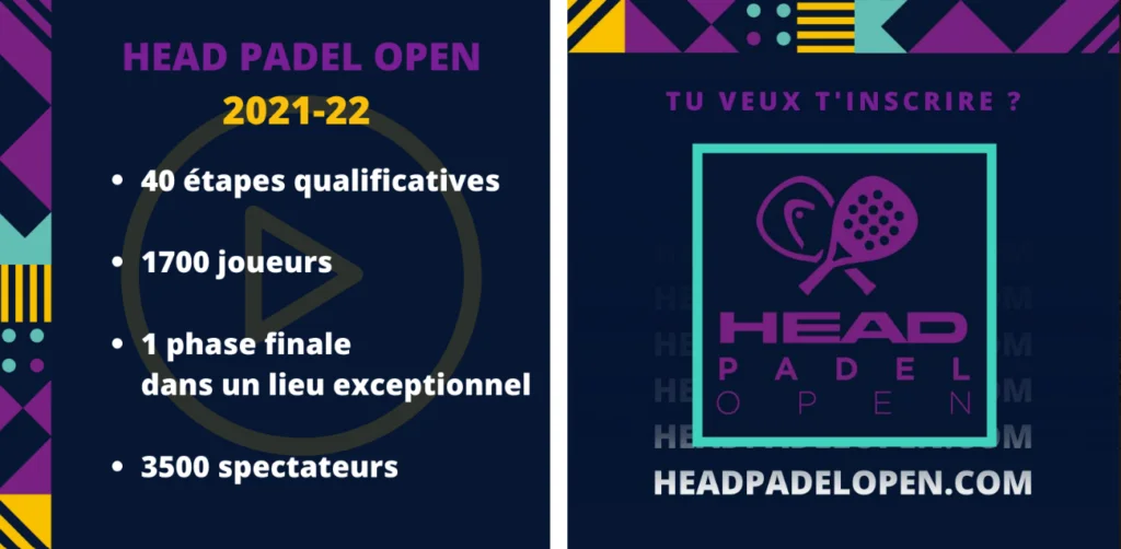 Affiche Head Padel Open 1ere | Padel Magazine Affiche Head Padel Open 1ere