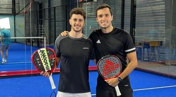 Ale Galan et Miguel Semmler s’entraînent à Padel Horizon