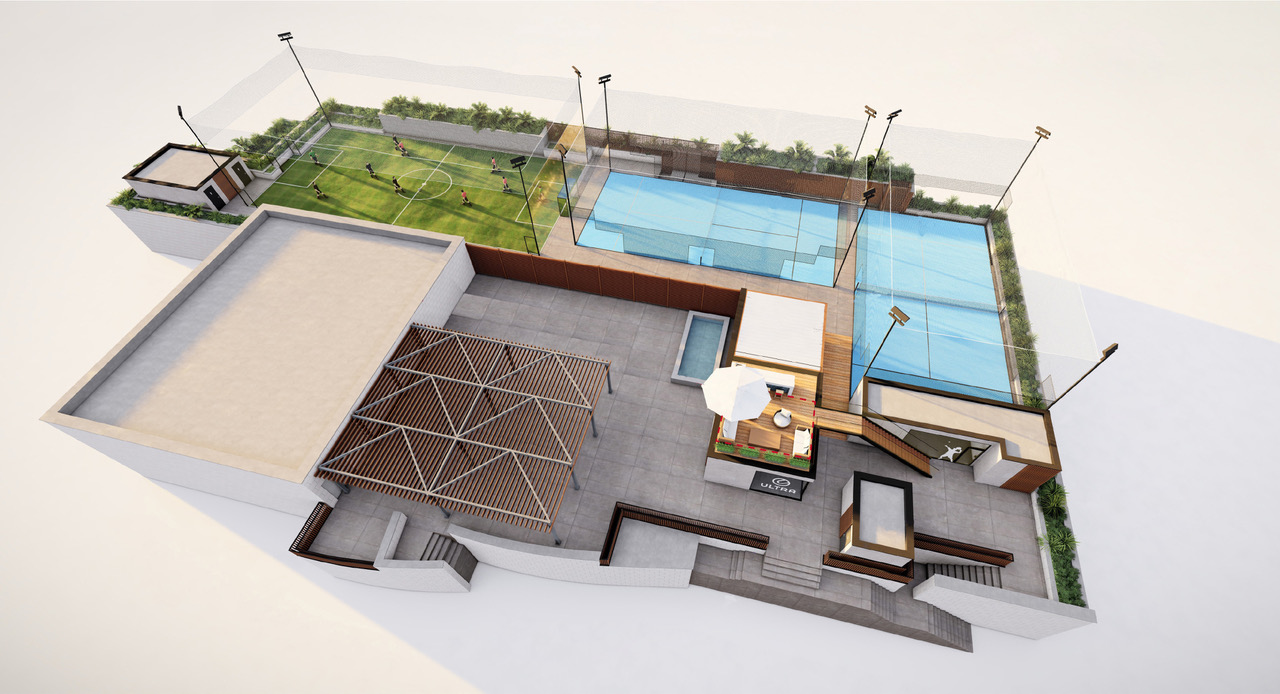 ULTRA installera ses padels sur le toit du Polygone Riviera
