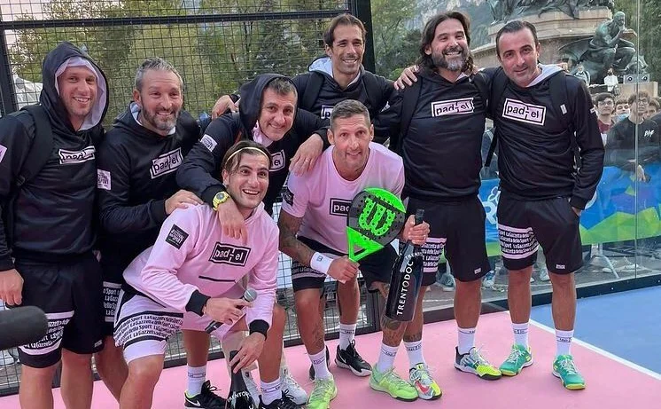 Footballeurs italiens padel vieri materazzi zambrotta