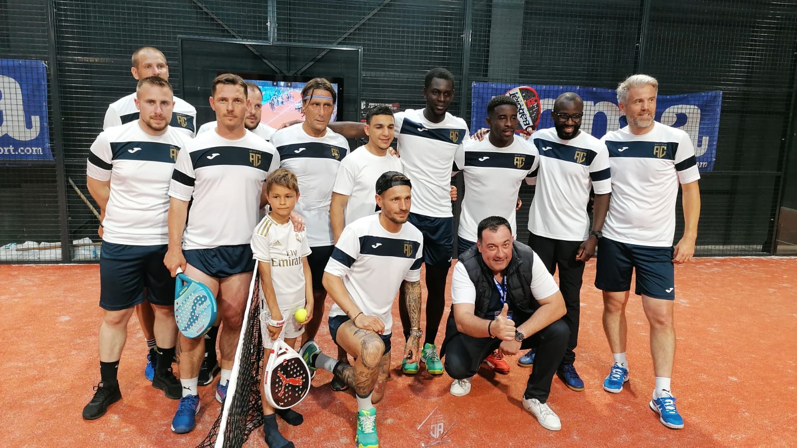 The players of LOSC 2011 enjoy themselves at the padel at the Halluin Arena Club